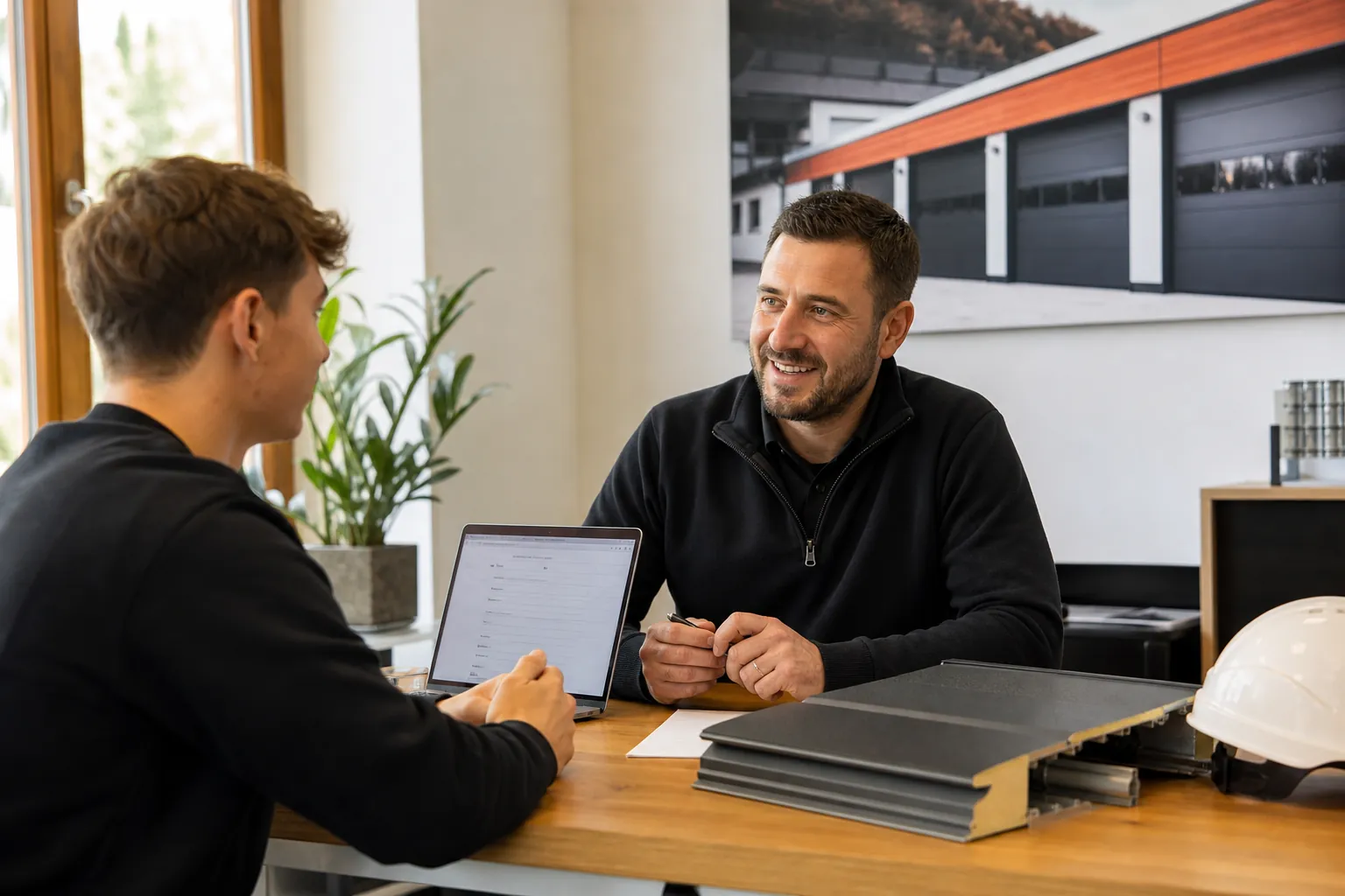Erstgespräch im Büro Chiemgaustraße